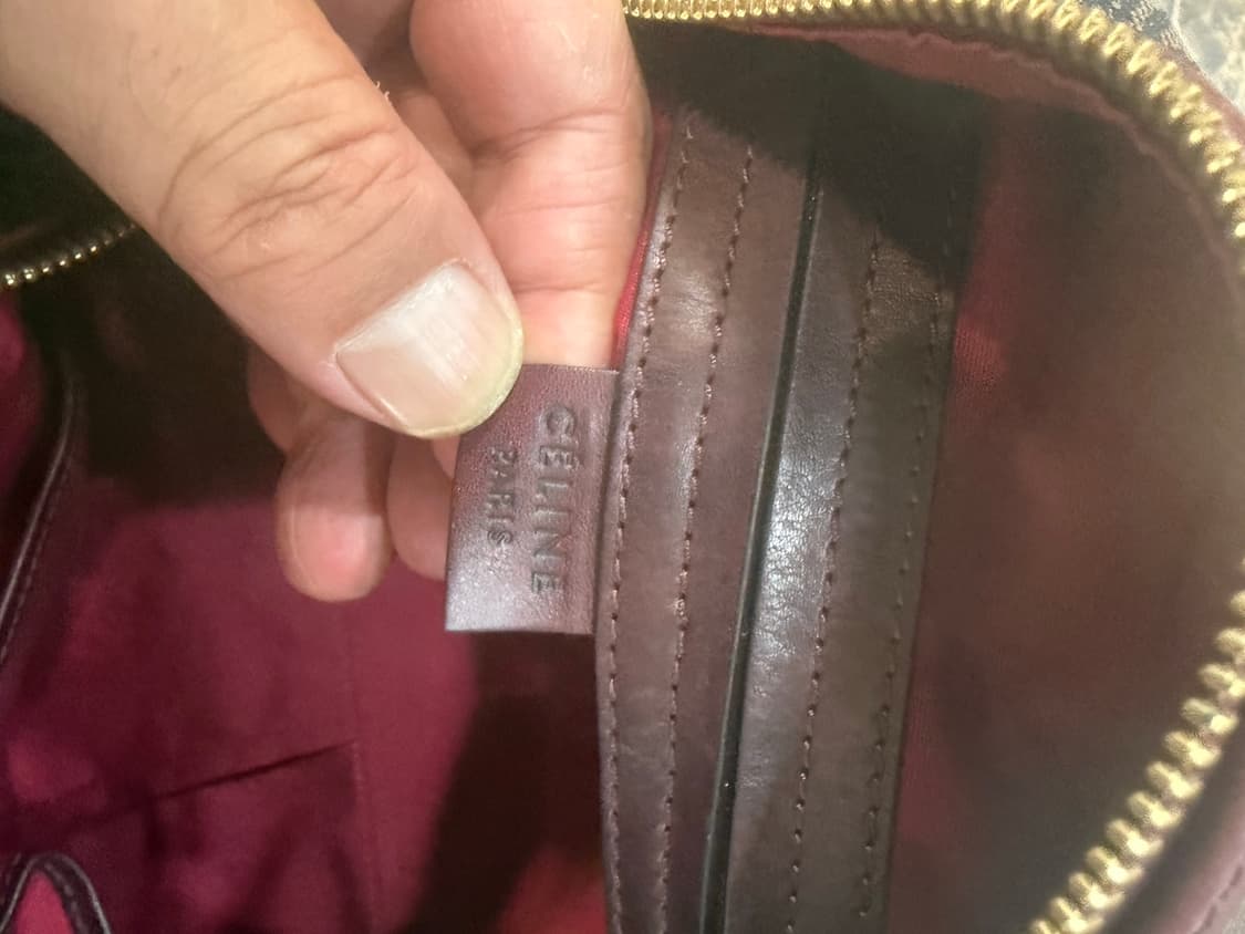 정품 셀린느 트리옹프로고 캔버스 배럴 토트백 팝니다 상품이미지7