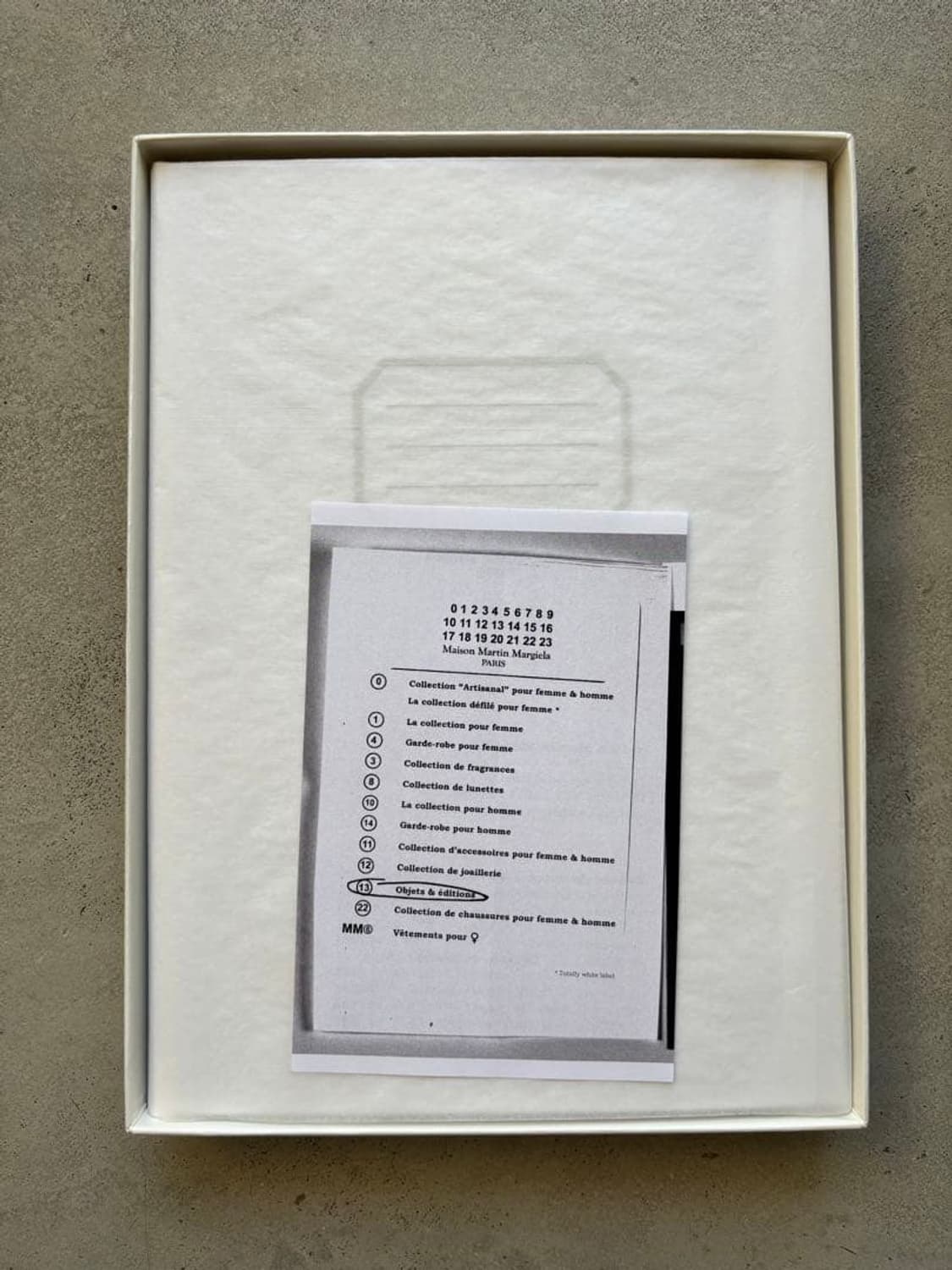 Maison margiela 13 cloth note 상품이미지4