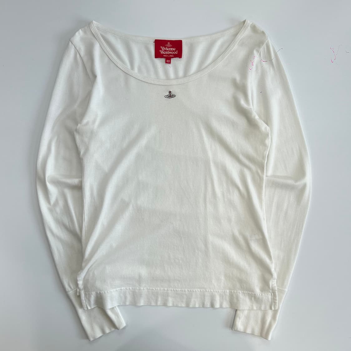 Vivienne westwood 비비안웨스트우드 레드라벨 화이트 롱슬리브 상품이미지3