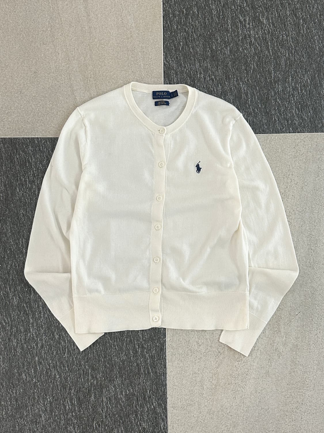 폴로 랄프로렌 화이트 피마코튼 가디건  상품이미지5