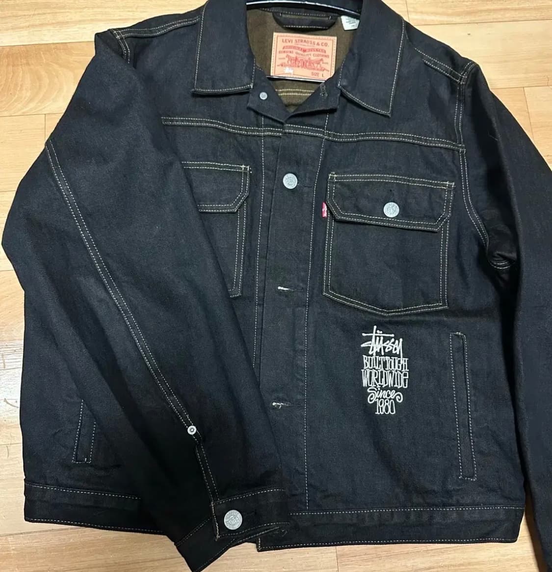 스투시 리바이스 크리스피 린스 트러커 자켓 L 상품이미지2