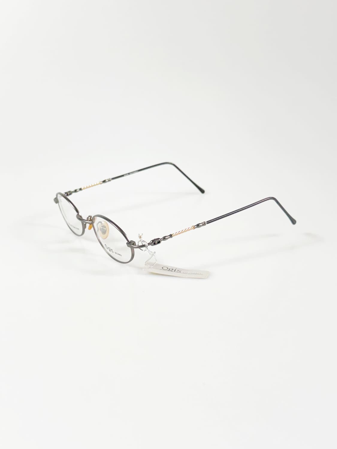 OGIS 다크 실버 슬림 오벌 메탈 프레임 빈티지 안경 상품이미지3