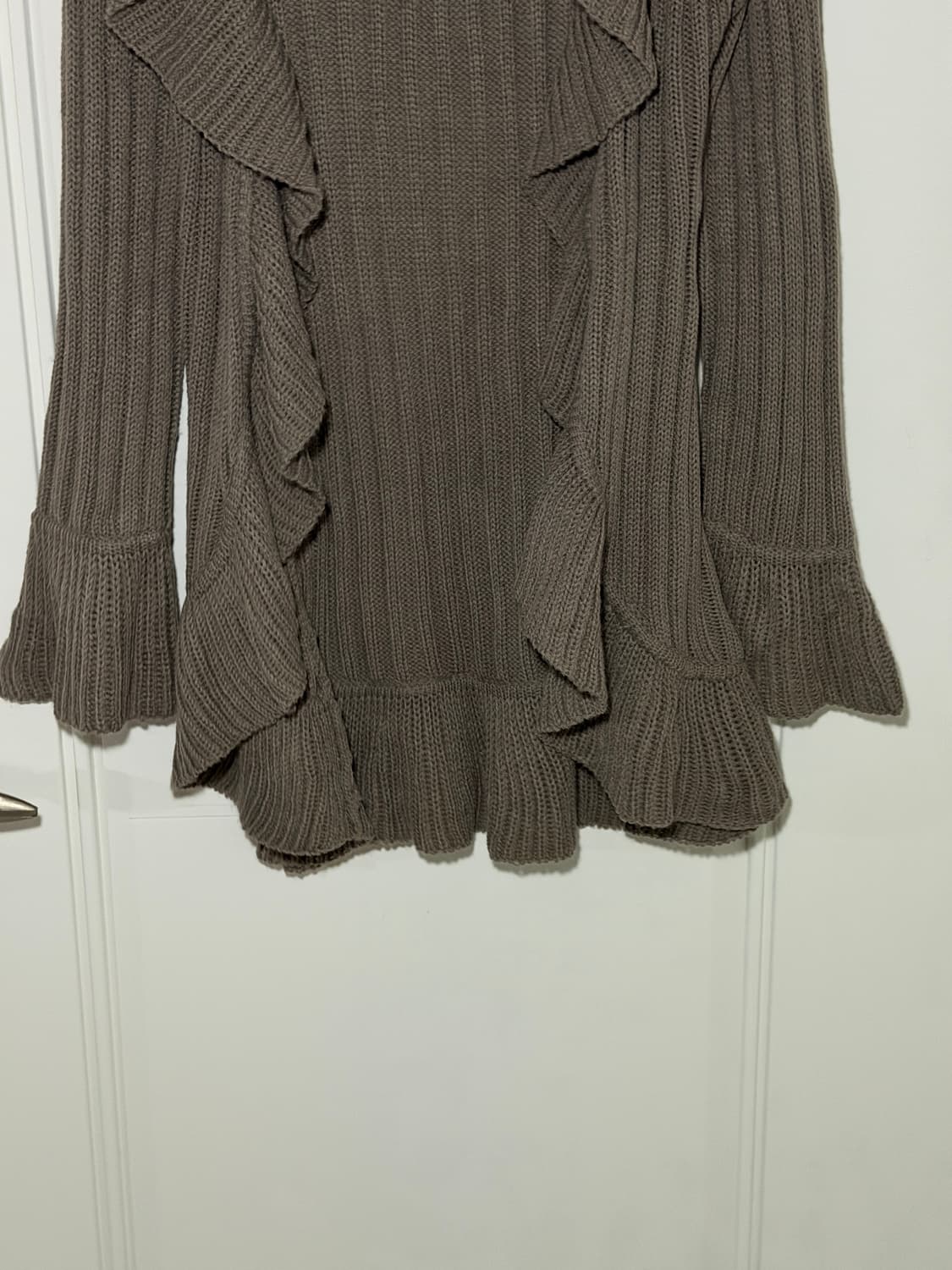 일본빈티지 러플 웨이브 니트가디건 상품이미지7