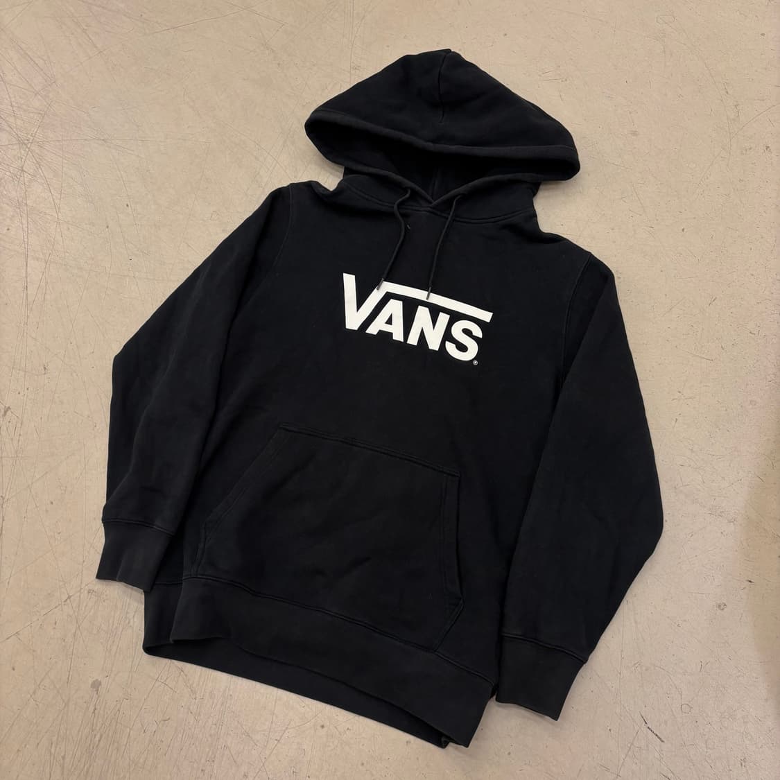 반스 빅로고 블랙 후드티 상품이미지1