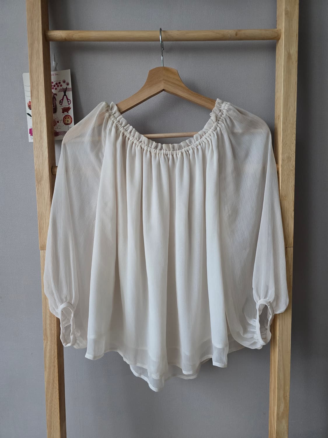 KUMIKYOKU 아이보리 셔링 블라우스 3 상품이미지4