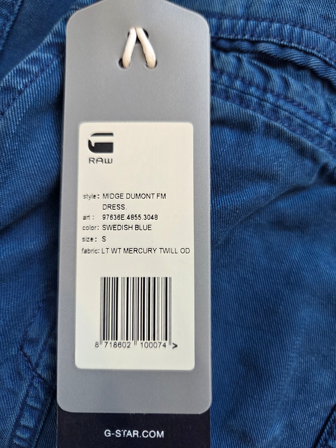 G-Star Raw 데님 민소매 원피스(S) 상품이미지8
