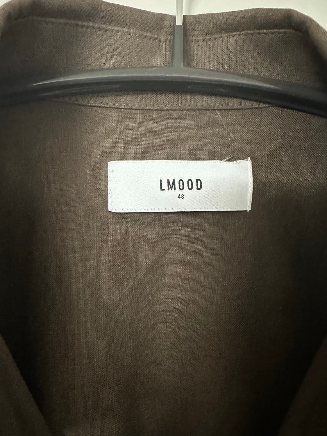 엘무드 오픈카라 린넨 셔츠 48사이즈 판매 상품이미지3