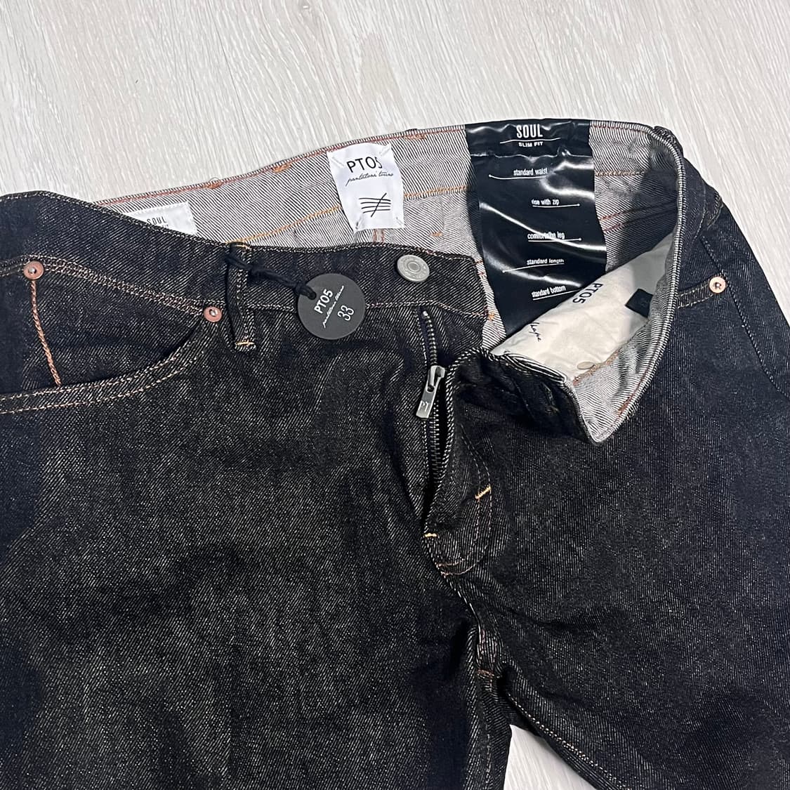 피티제로친퀘 [PT05] 소울 슬림 핏 생지 이태리 데님 상품이미지3