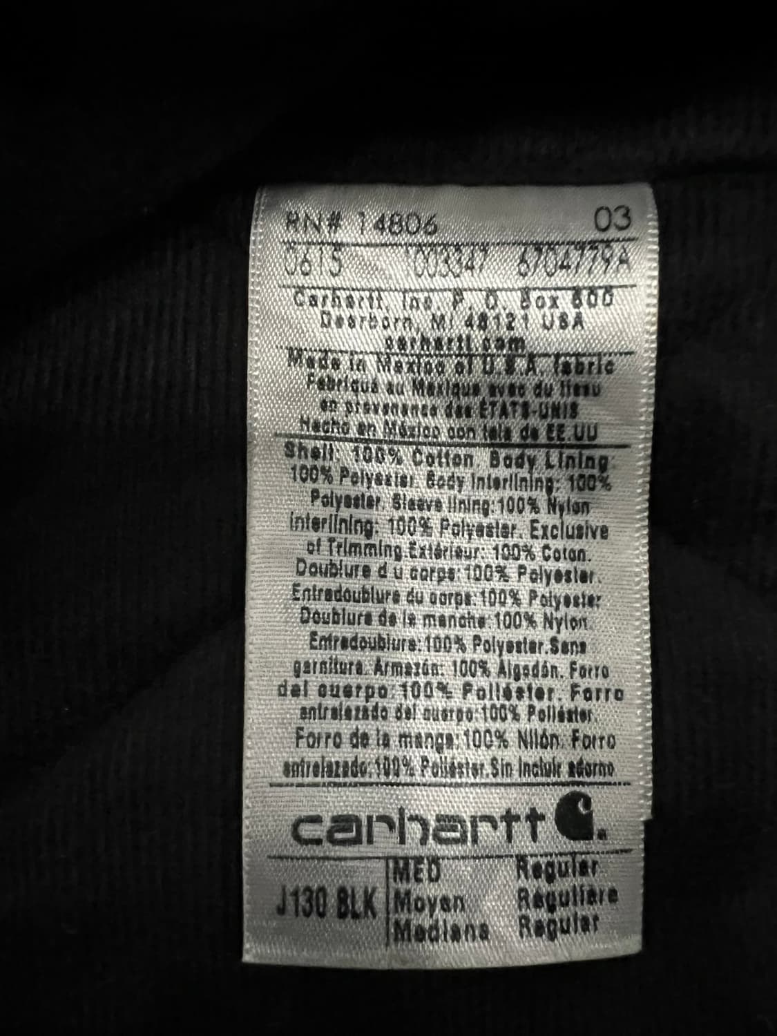 (M) 칼하트 후드 덕 액티브 자켓 J130 BLK 블랙 상품이미지5