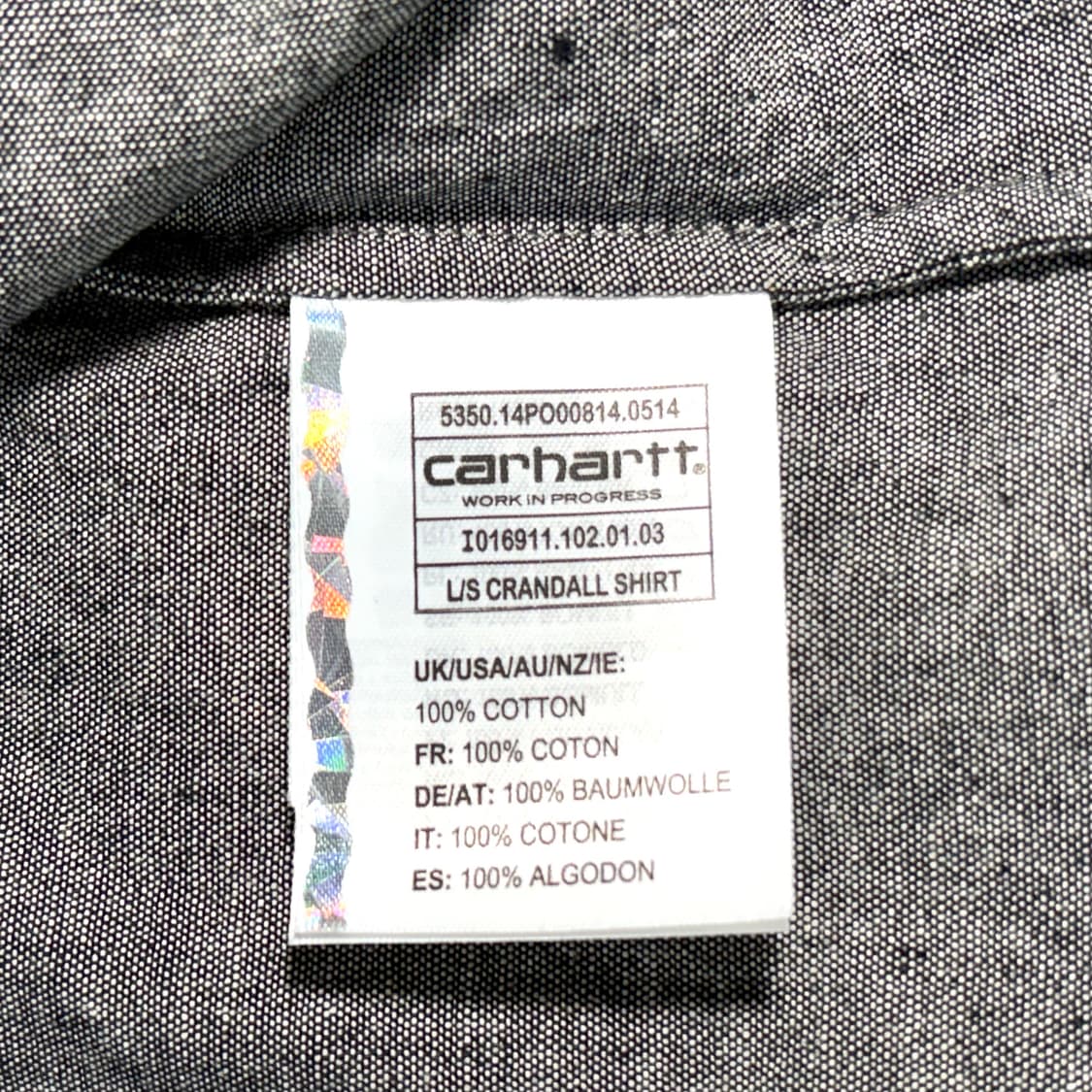 칼하트 그레이 패턴 셔츠 M 상품이미지8