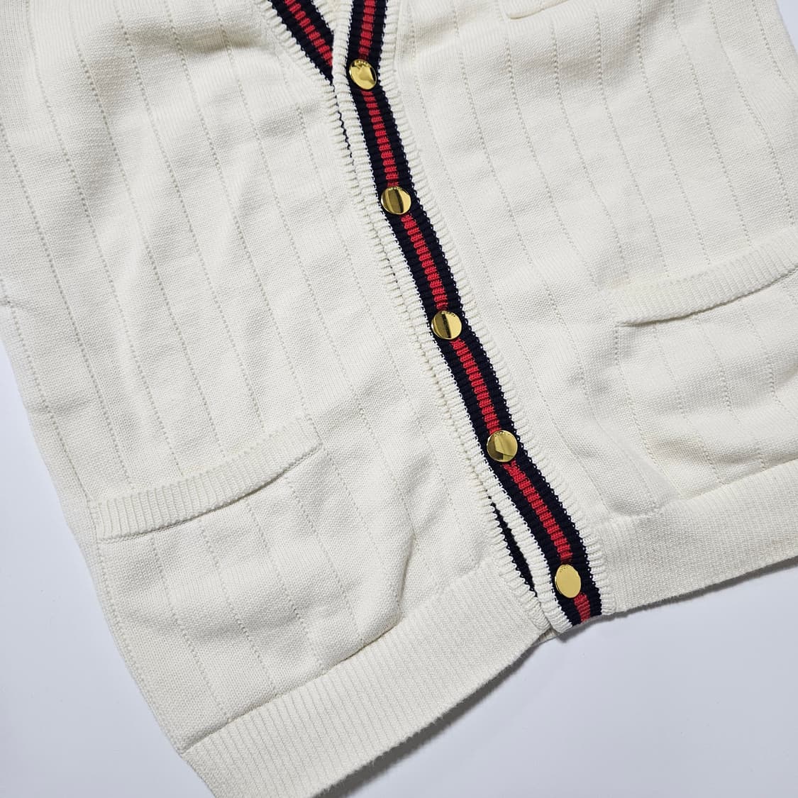 구찌 니트 코튼 브이넥 가디건[M] 상품이미지7