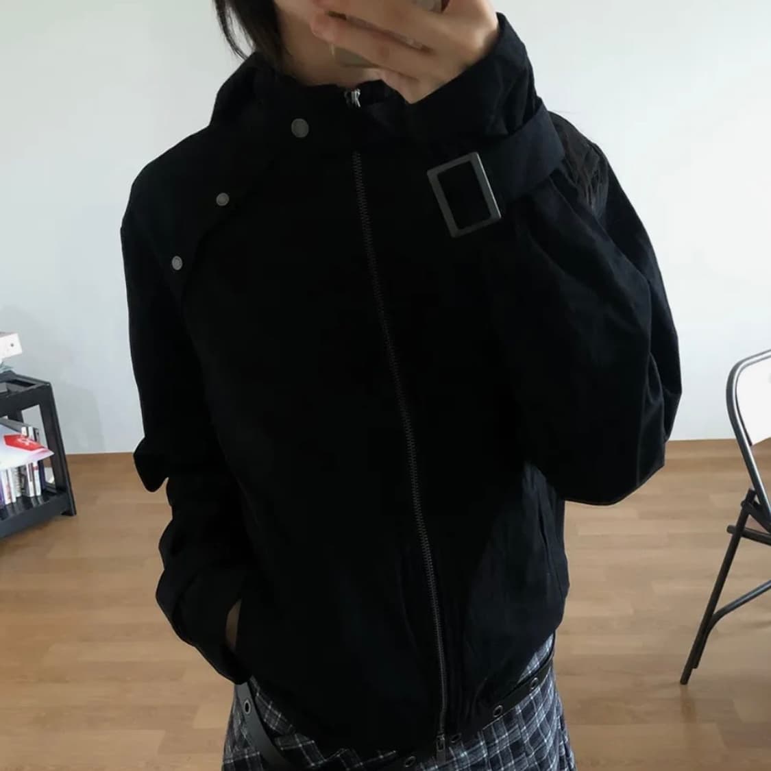 플레이스 스튜디오 스탠다드 블루종 집업 자켓 [블랙] 상품이미지3