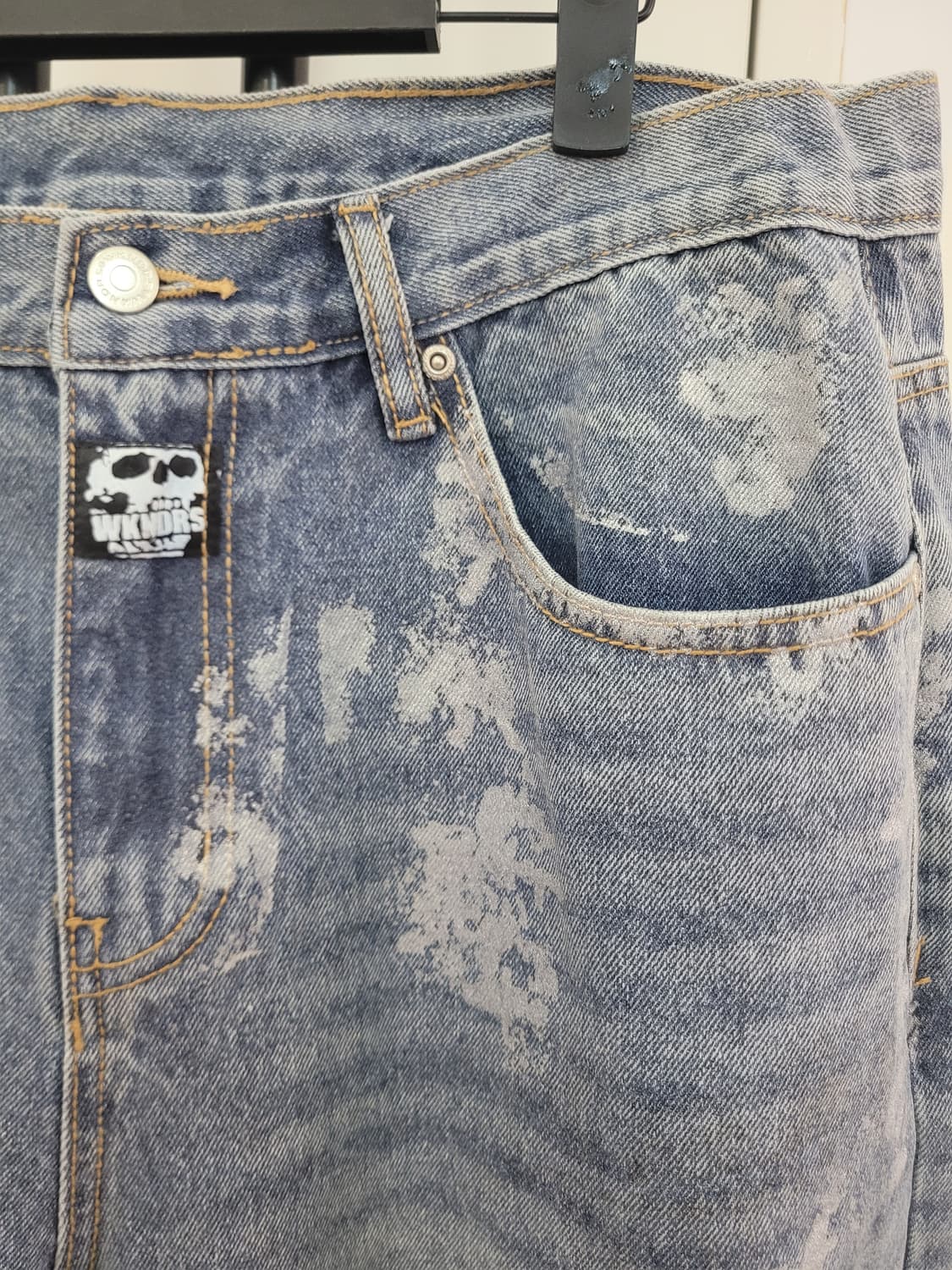 위캔더스 스컬 데님팬츠 XL사이즈 상품이미지3