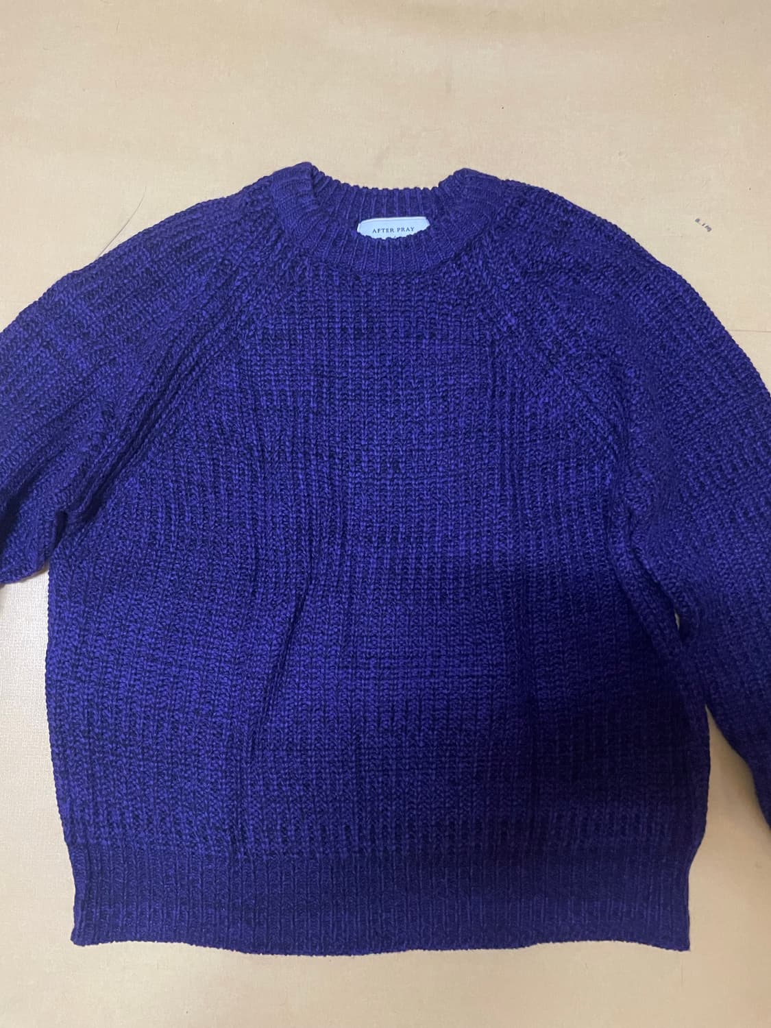 애프터프레이 인타르시아 니트 M 퍼플 상품이미지1