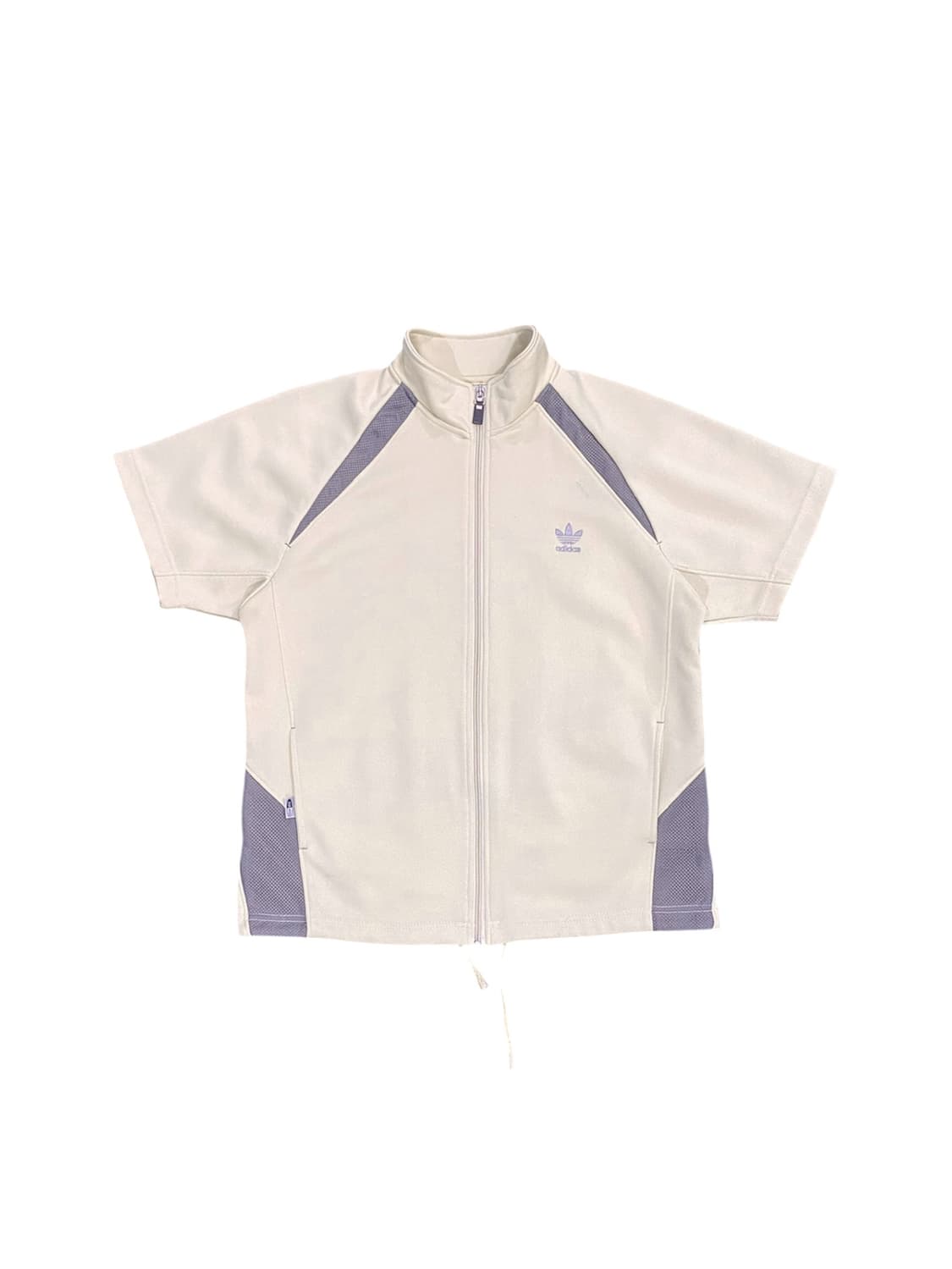 Adidas 메쉬 배색 반팔 집업 상품이미지1