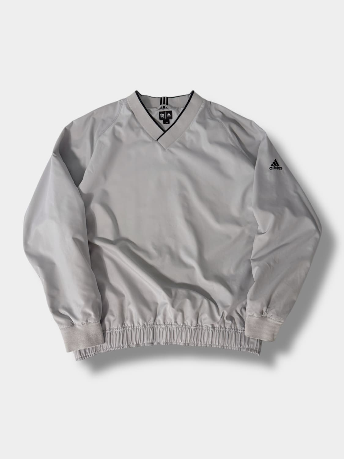 아디다스 00‘s 오버핏 라이트 그레이 폴리쉘 웜업 자켓 상품이미지2