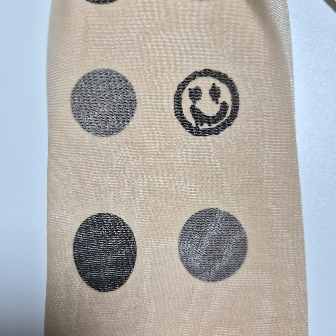 스마일 도트 프린트 시어 팬티스타킹 상품이미지2