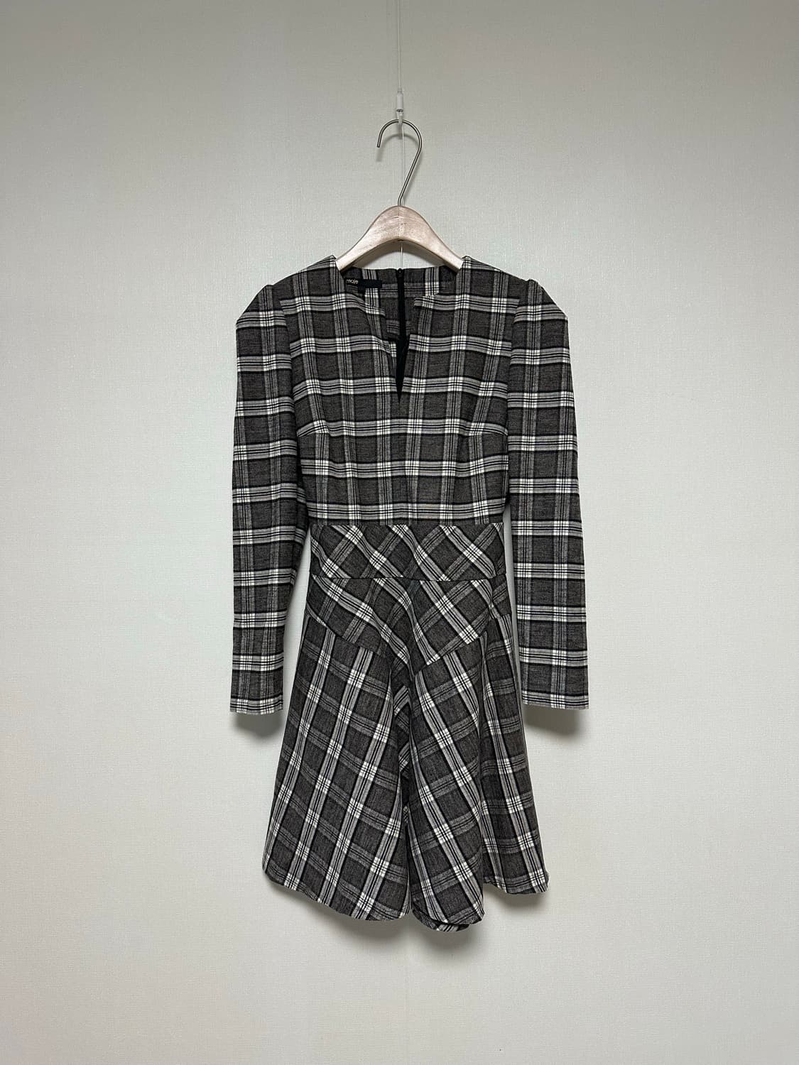 마쥬 체크 모직 원피스 상품이미지1