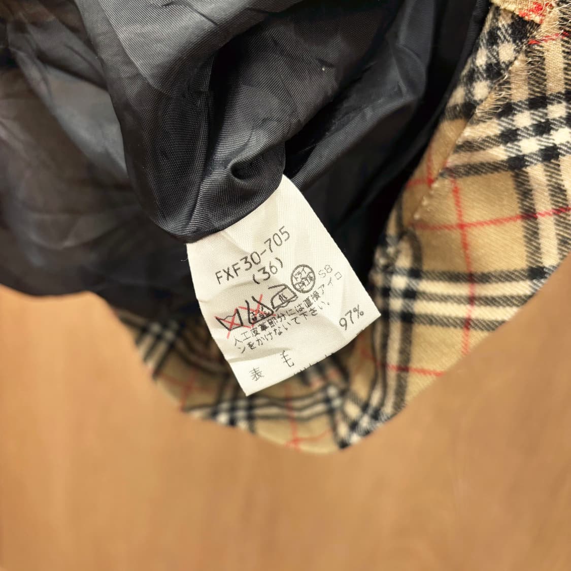 버버리 블루 라벨 A라인 울 미디 스커트 노바 체크 패턴 디테일 브라운 상품이미지7