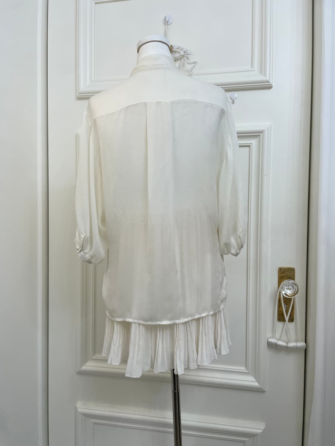 OZOC ivory slim pleats banding mini skir 상품이미지8