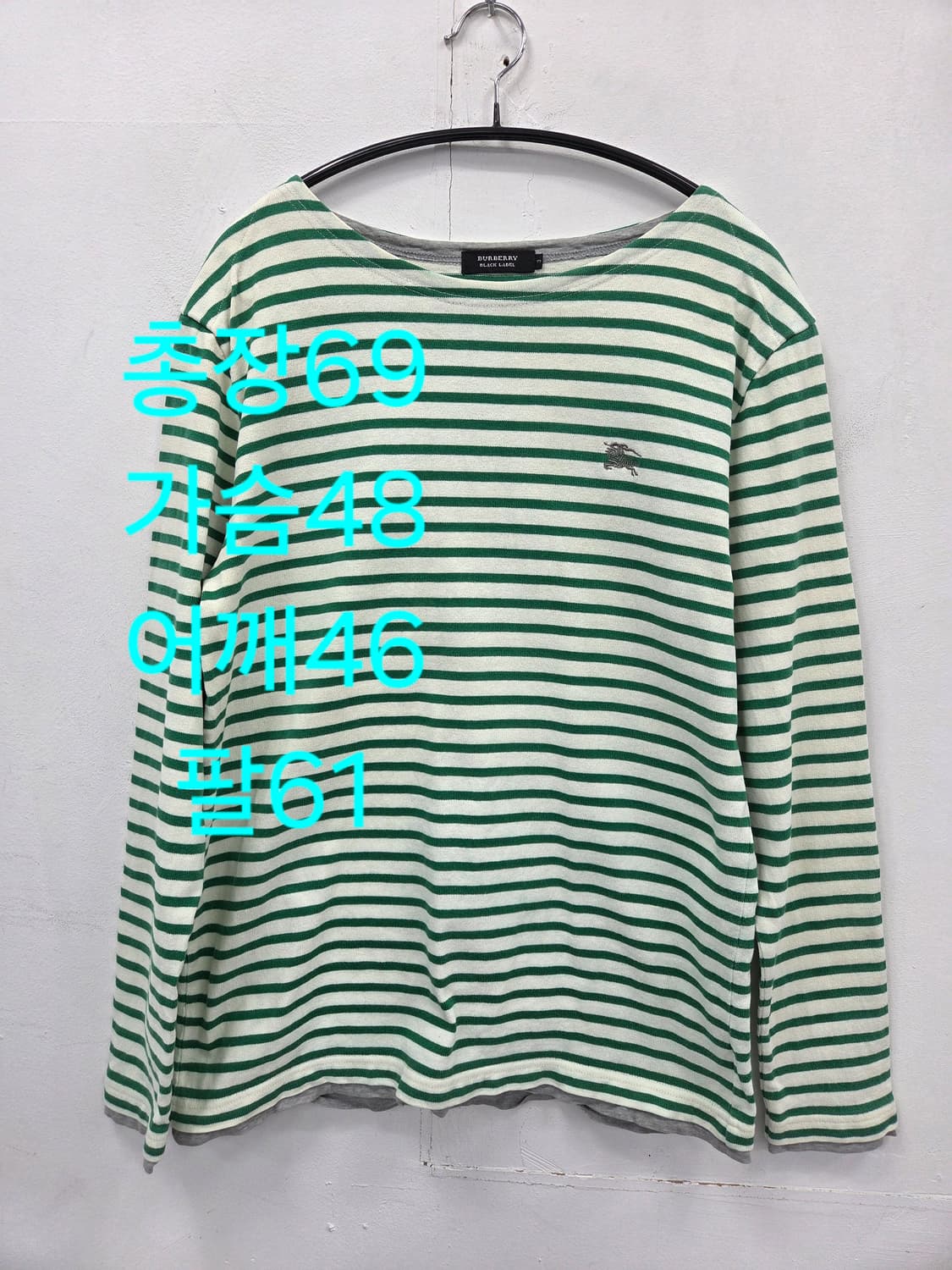 3사이즈 버버리 블랙라벨 스트라이프 긴팔티 상품이미지1
