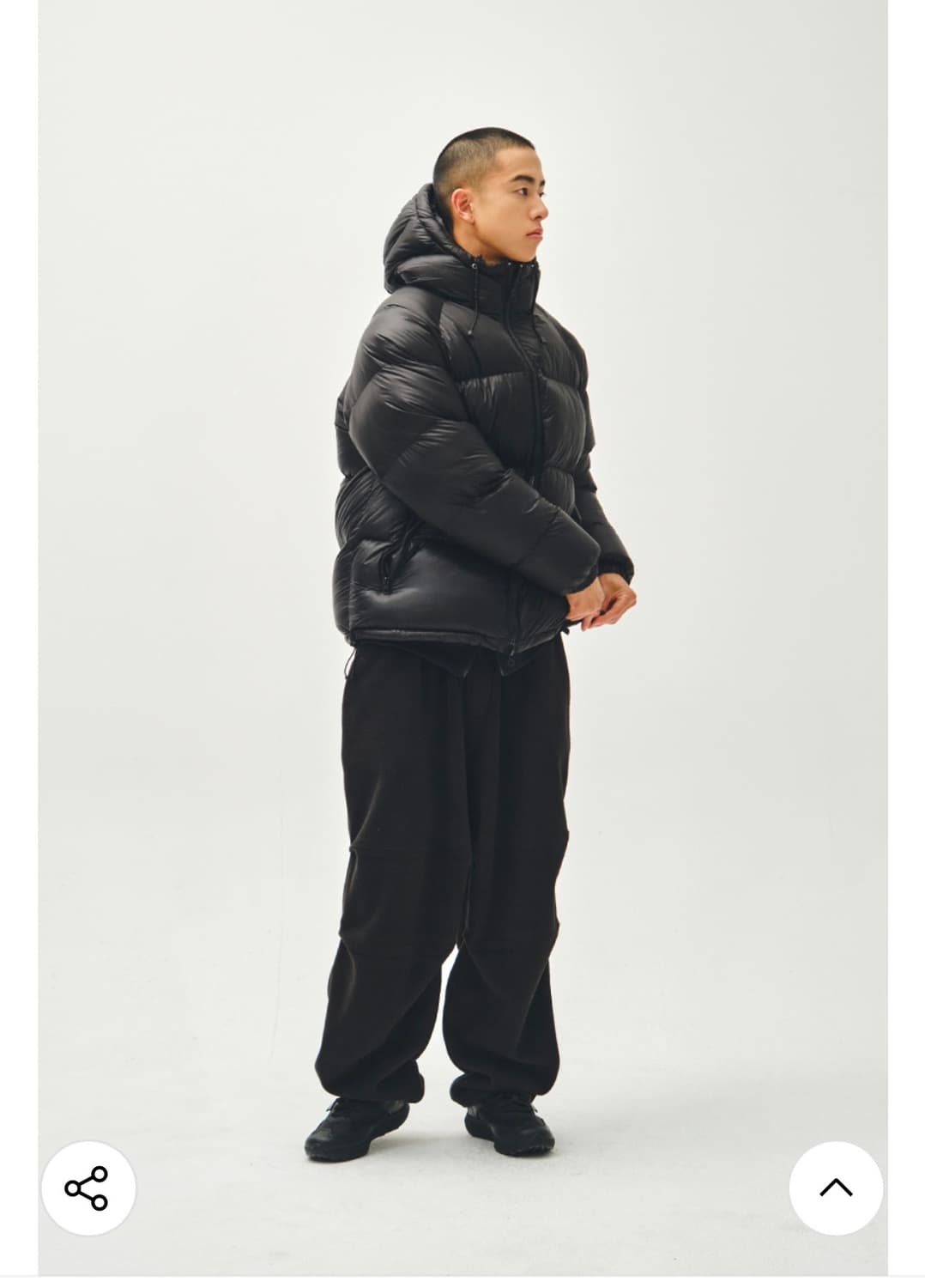 레테르코모 디쉘 크로스 후드 푸퍼 패딩 블랙 상품이미지7