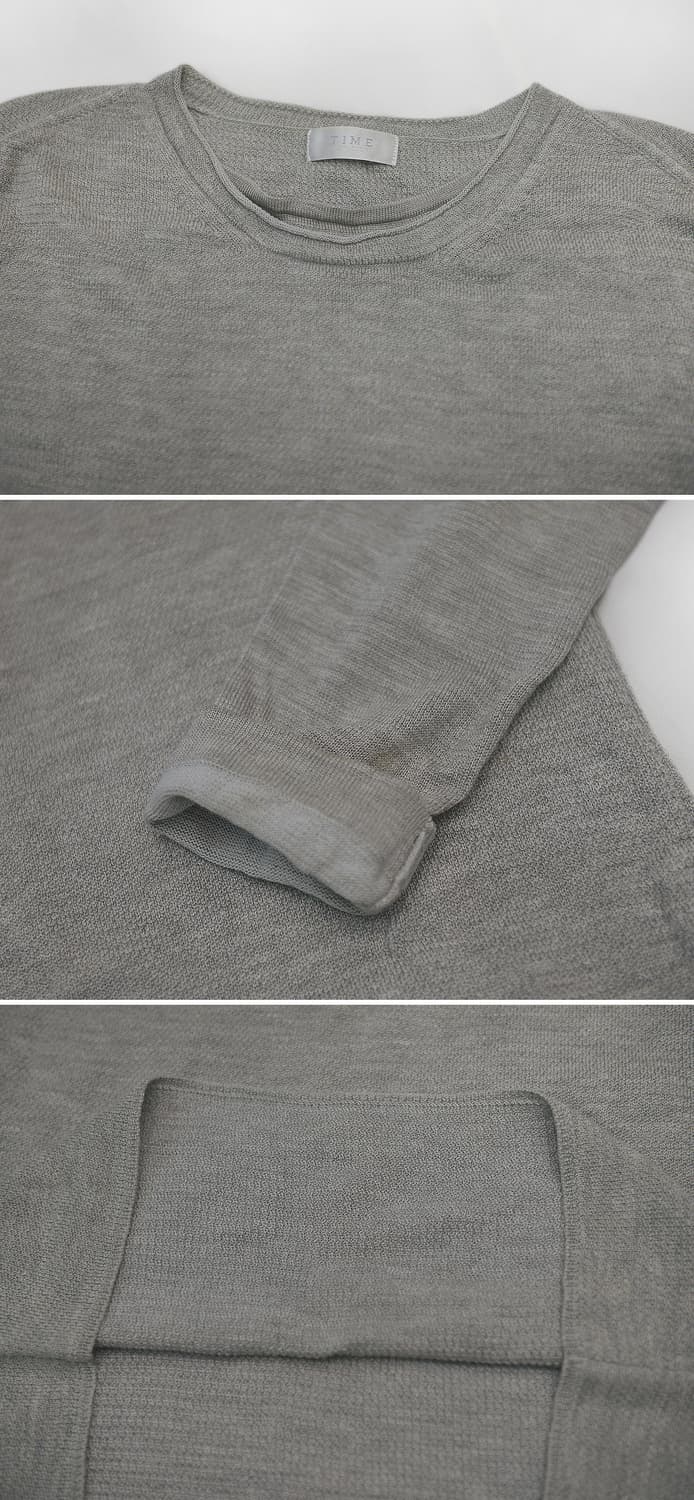타임 (TIME) 더블넥 울.실크 루즈핏 핸드니트 (95 / 55-66) 상품이미지8