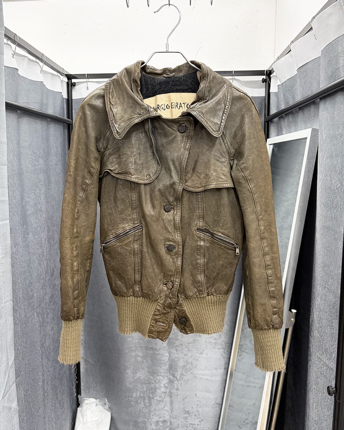 조르지오 브라토 퍼 트리밍 베라펠레 레더 자켓 상품이미지4