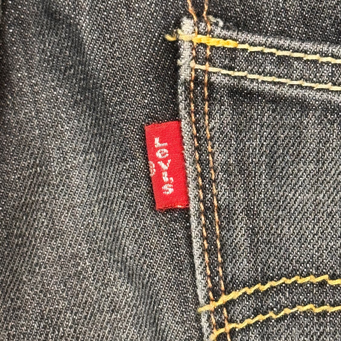 34inch) 리바이스 523 흑청 스트레이트 핏 데님 청바지 상품이미지3