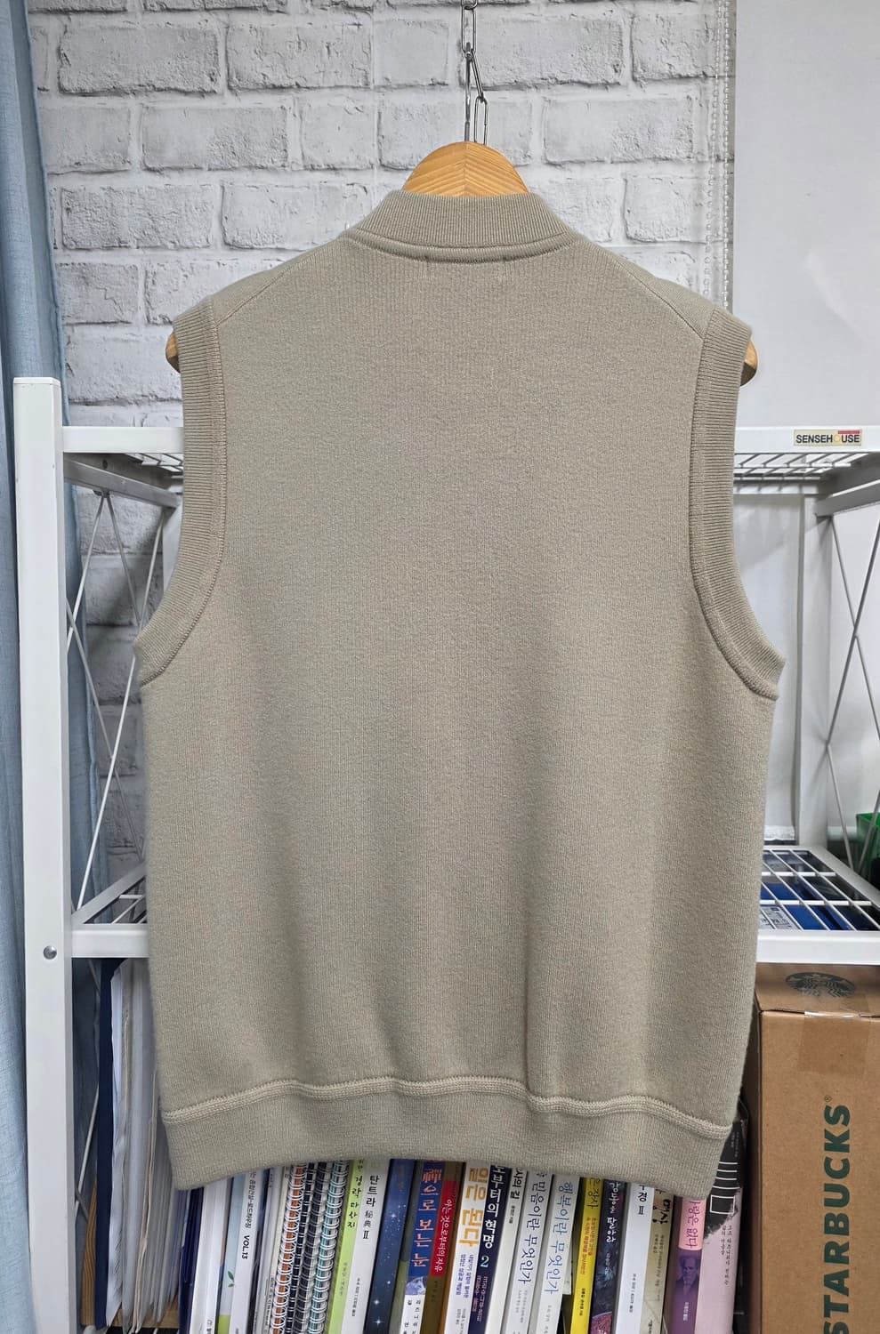 헤지스 남성조끼 100 겨울니트조끼 울 퀼팅 풀집업 베스트 MM23 상품이미지5