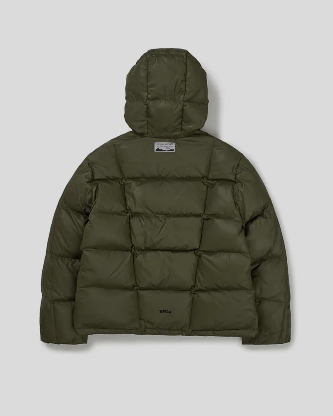 새상품(M) MMLG 87mm 마운틴 후드 덕다운 패딩 올리브 상품이미지2