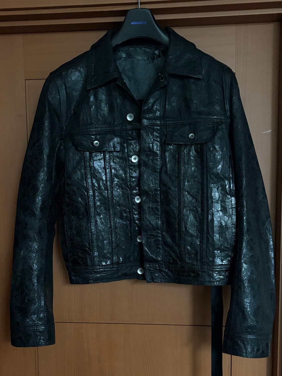 릭오웬스 왁스 코팅 트러커 자켓 상품이미지1