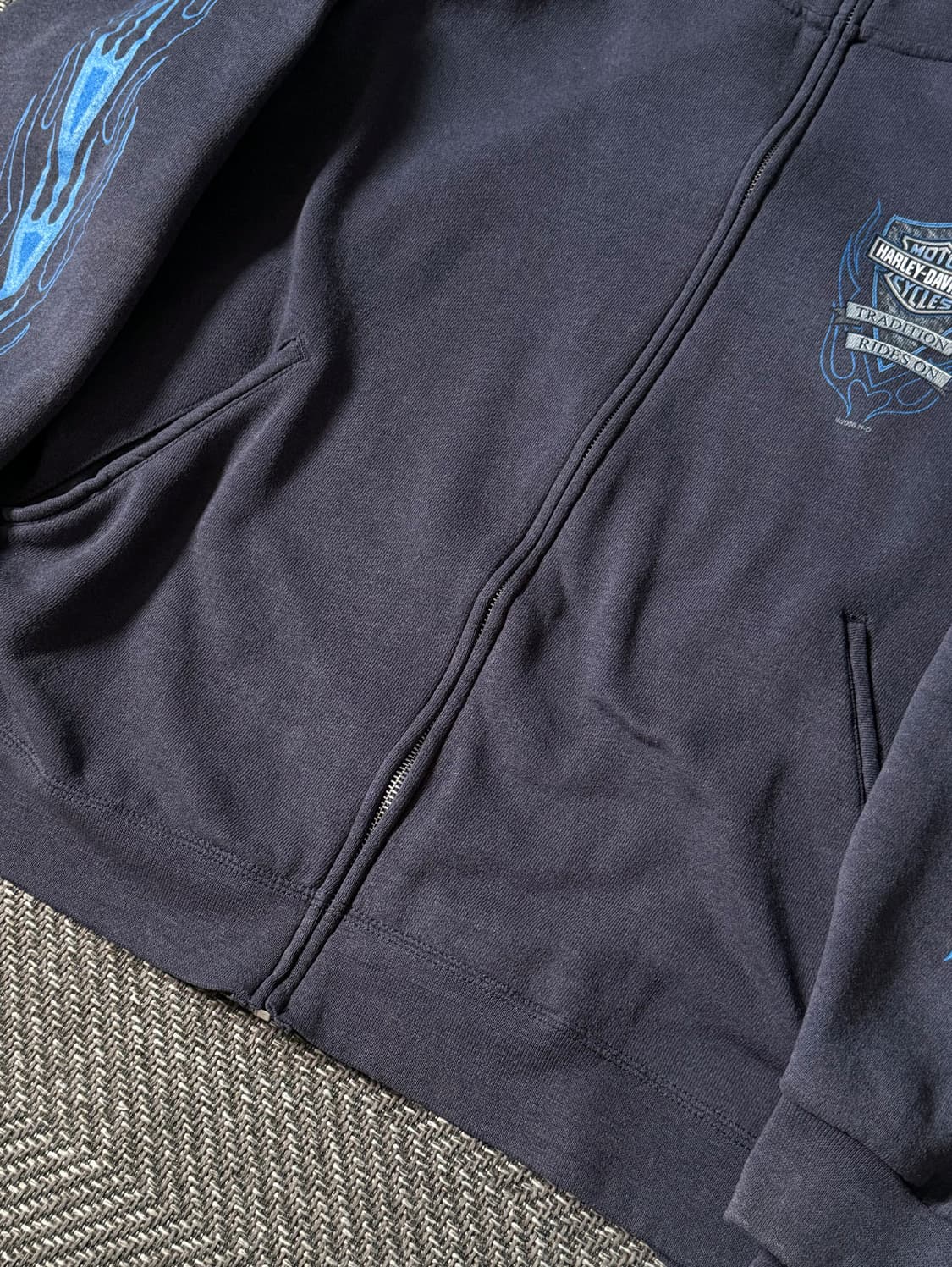 할리 데이비슨 플레임 슬리브 스웻 집업 자켓 (105-110) 상품이미지7
