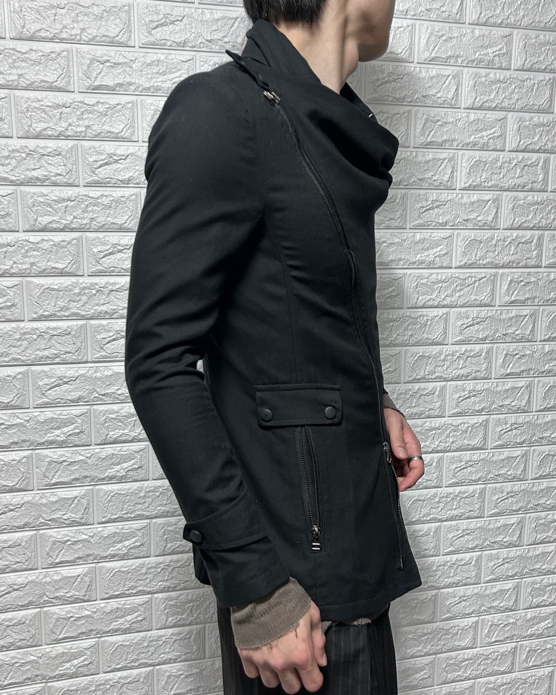 Unplugged Museum 더블 카라 드레이프 자켓 상품이미지4