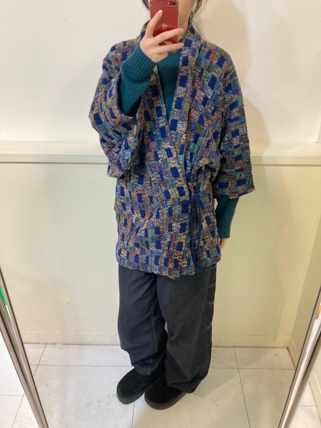 일본 감성 울 직조 가운 상품이미지10