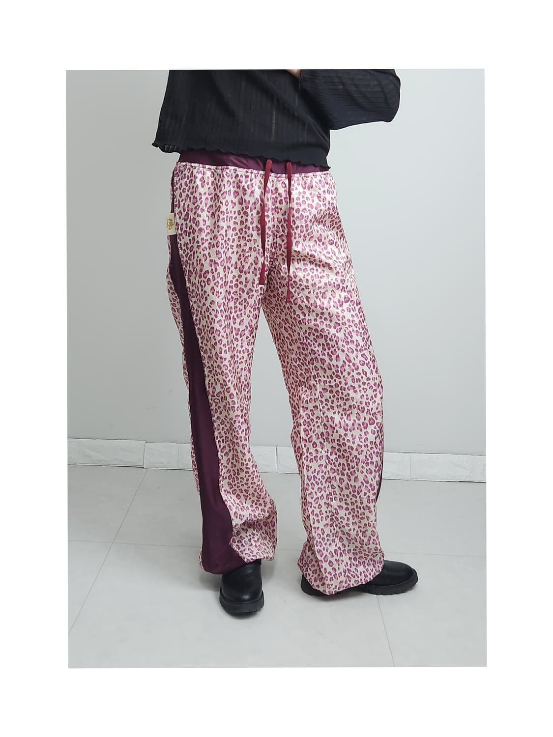 레오파드 트랙 팬츠 상품이미지1