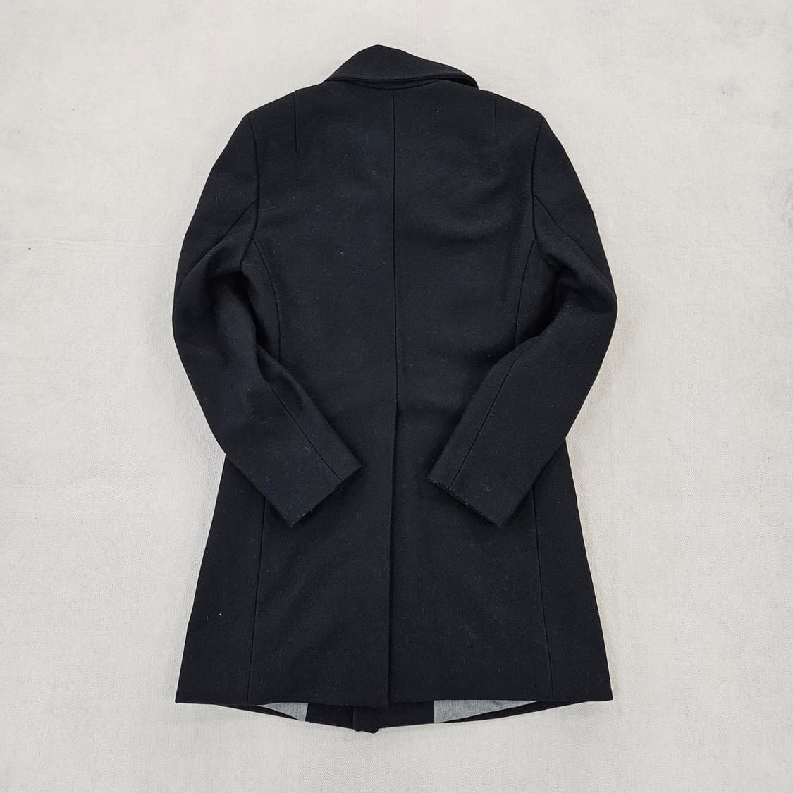 [36] 올세인츠 사선 하이넥 블랙 코트 0116Y1 상품이미지4