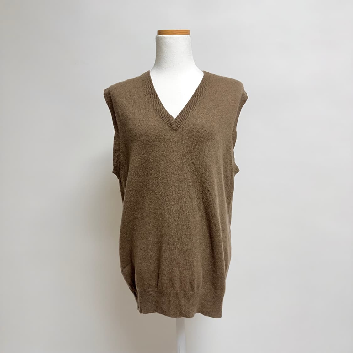 [캐시미어 100%] 니트 베스트 조끼 LL 상품이미지2