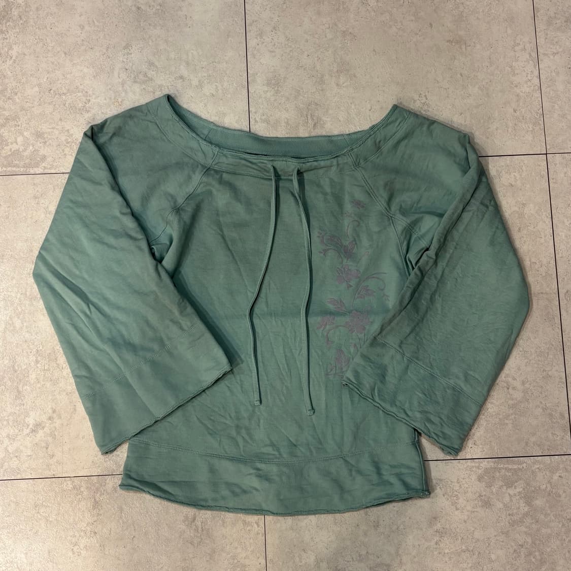 스컬프터) Wide Bell Sleeve Sweatshirt Mint M 상품이미지6