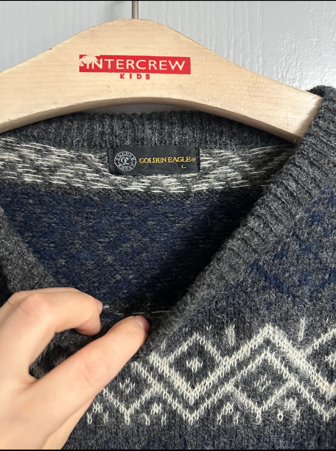 ⭐️울 90%⭐️골든이글 노르딕 패턴 니트 상품이미지2