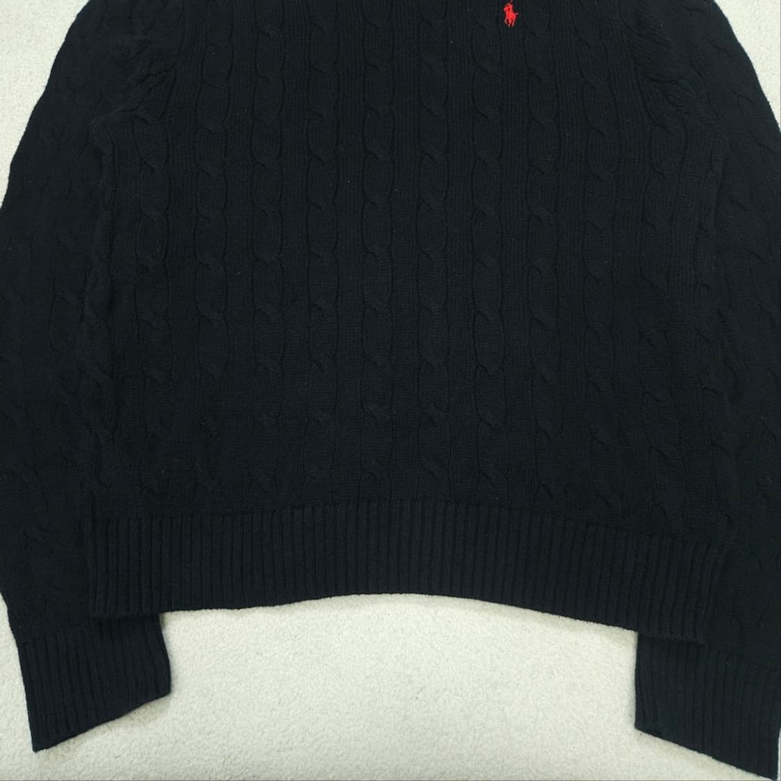 폴로 랄프 로렌 신형 케이블 니트 L 블랙 상품이미지3