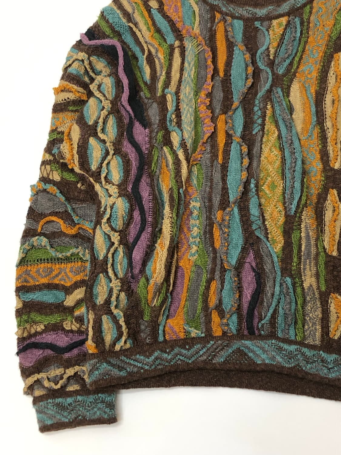 Coogi 쿠지 브라운•민트 케이블 니트 상품이미지4