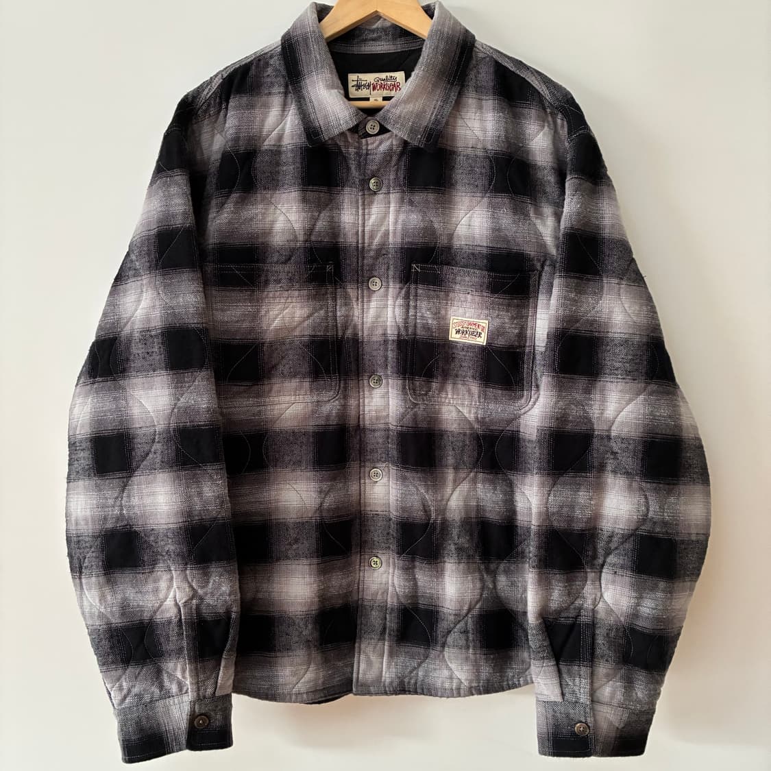 스투시 워크기어 체크 퀄팅 자켓 상품이미지1