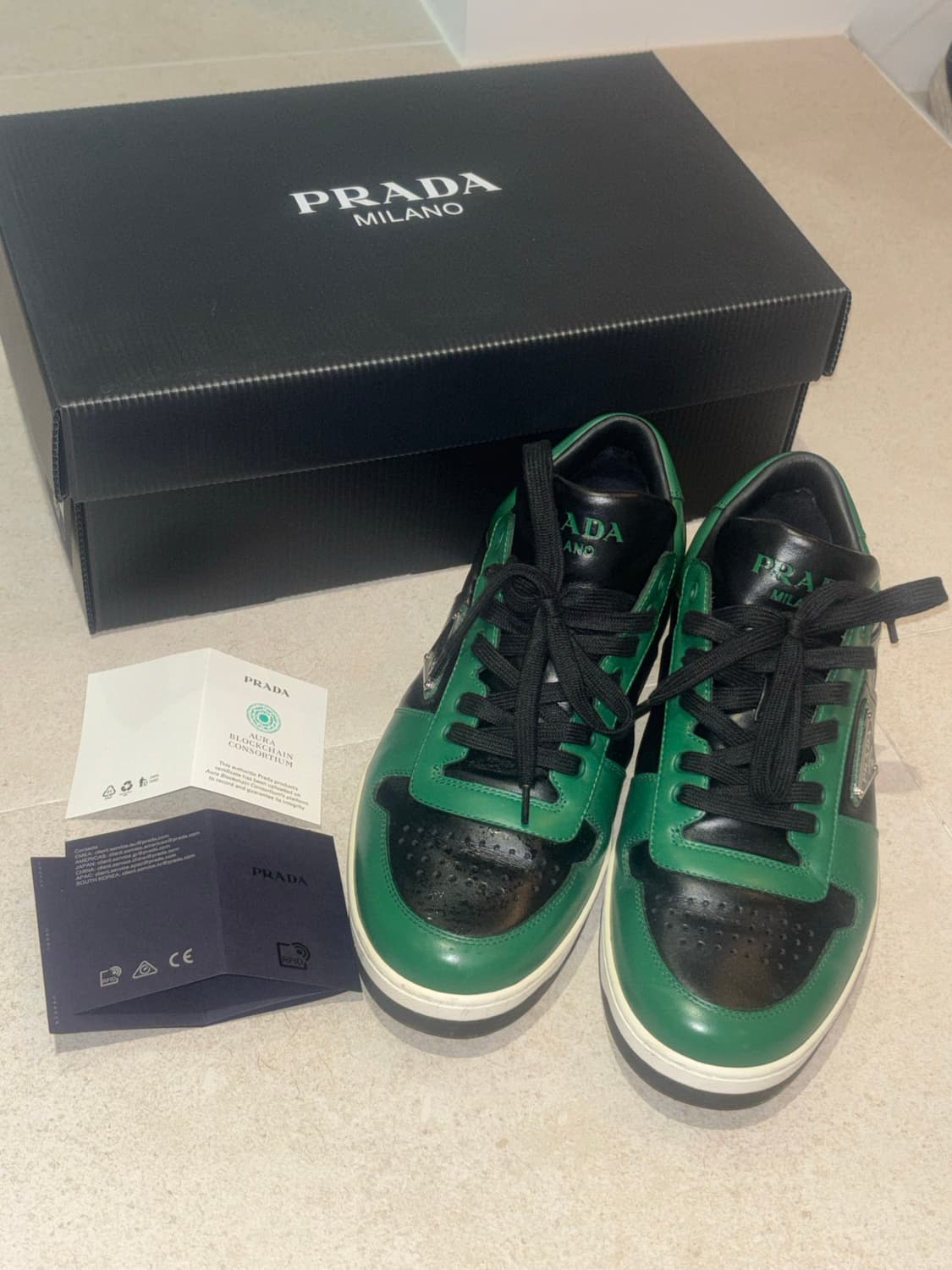 프라다 스니커즈 그린 2EE364 8사이즈 상품이미지1