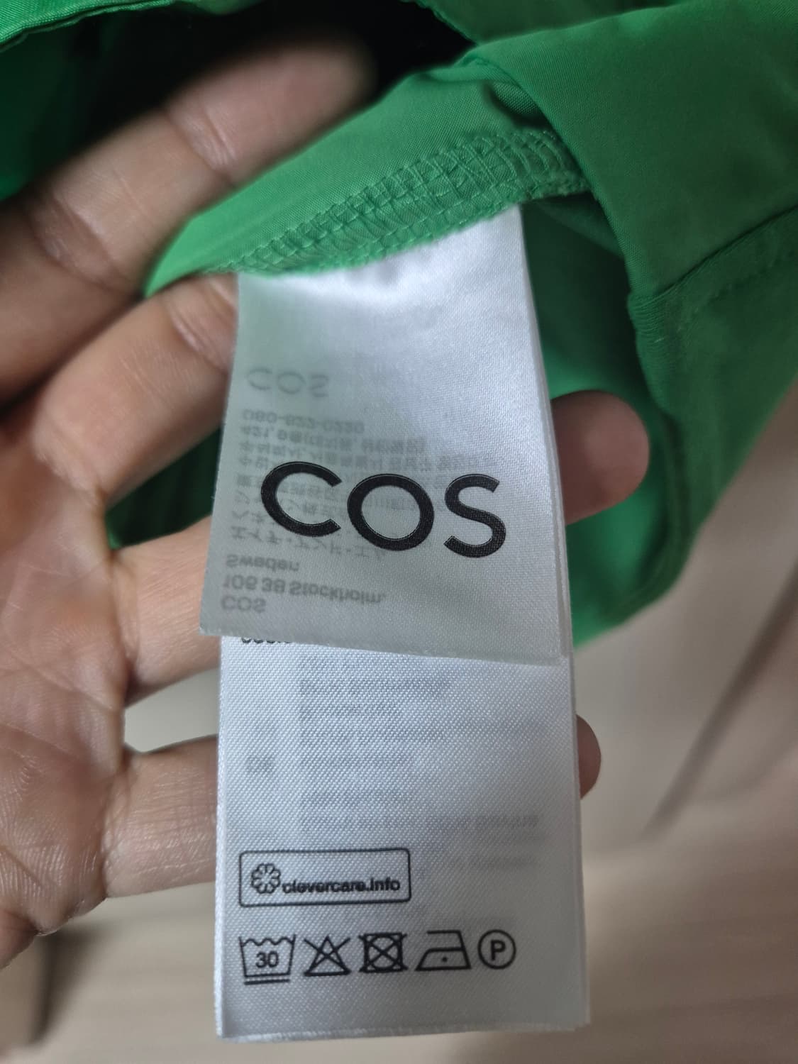 cos 코스 콘트라스트 패널 미니 드레스 그린 라지 (23년) 상품이미지9