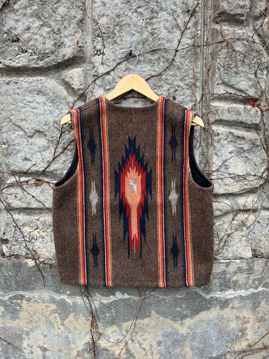 센티넬라 나바호 문양 아트피스 오르테가 치마요 핸드 베스트 조끼 상품이미지2