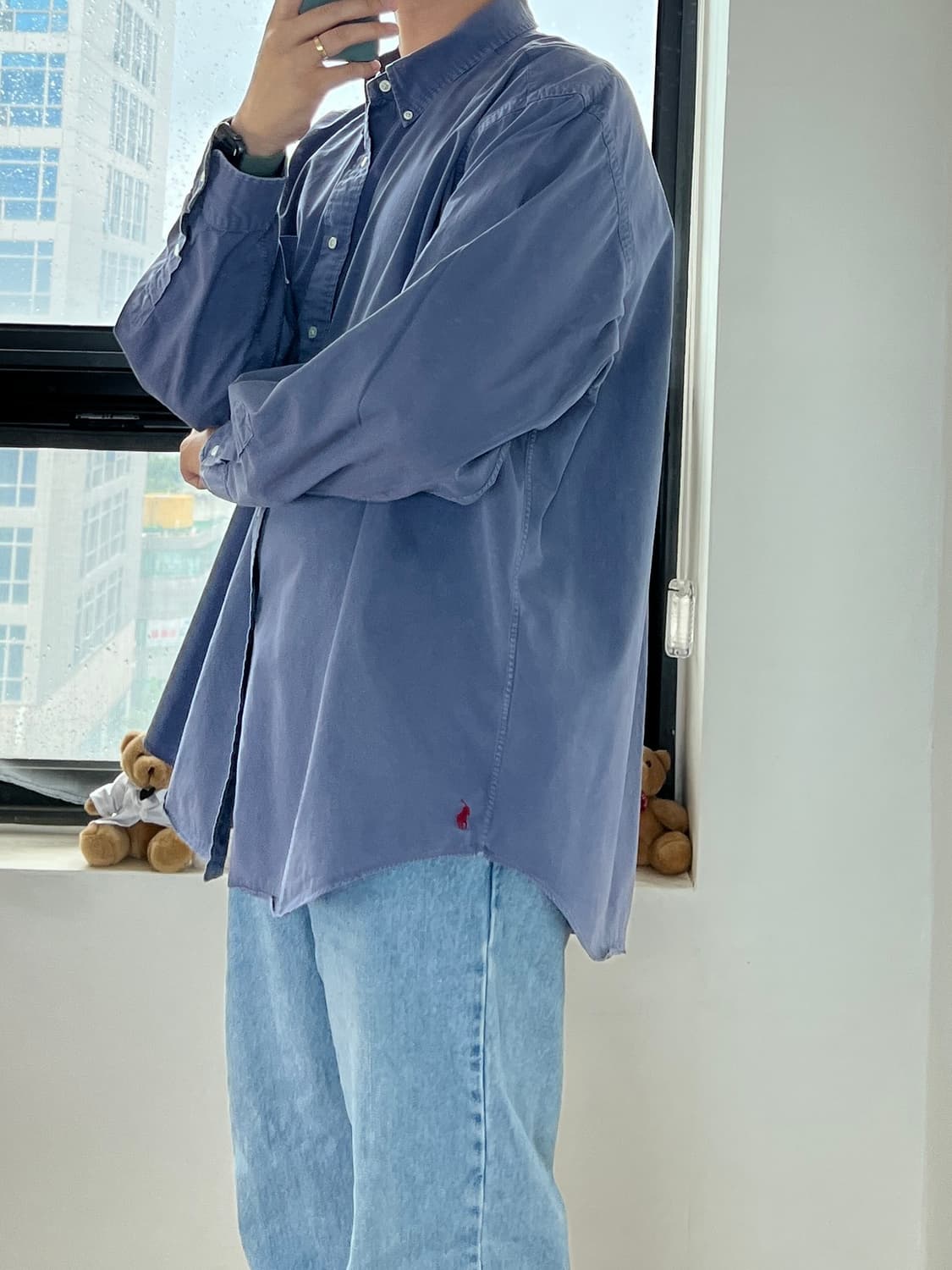 폴로 랄프로렌 솔리드 빅셔츠 XXL 상품이미지8