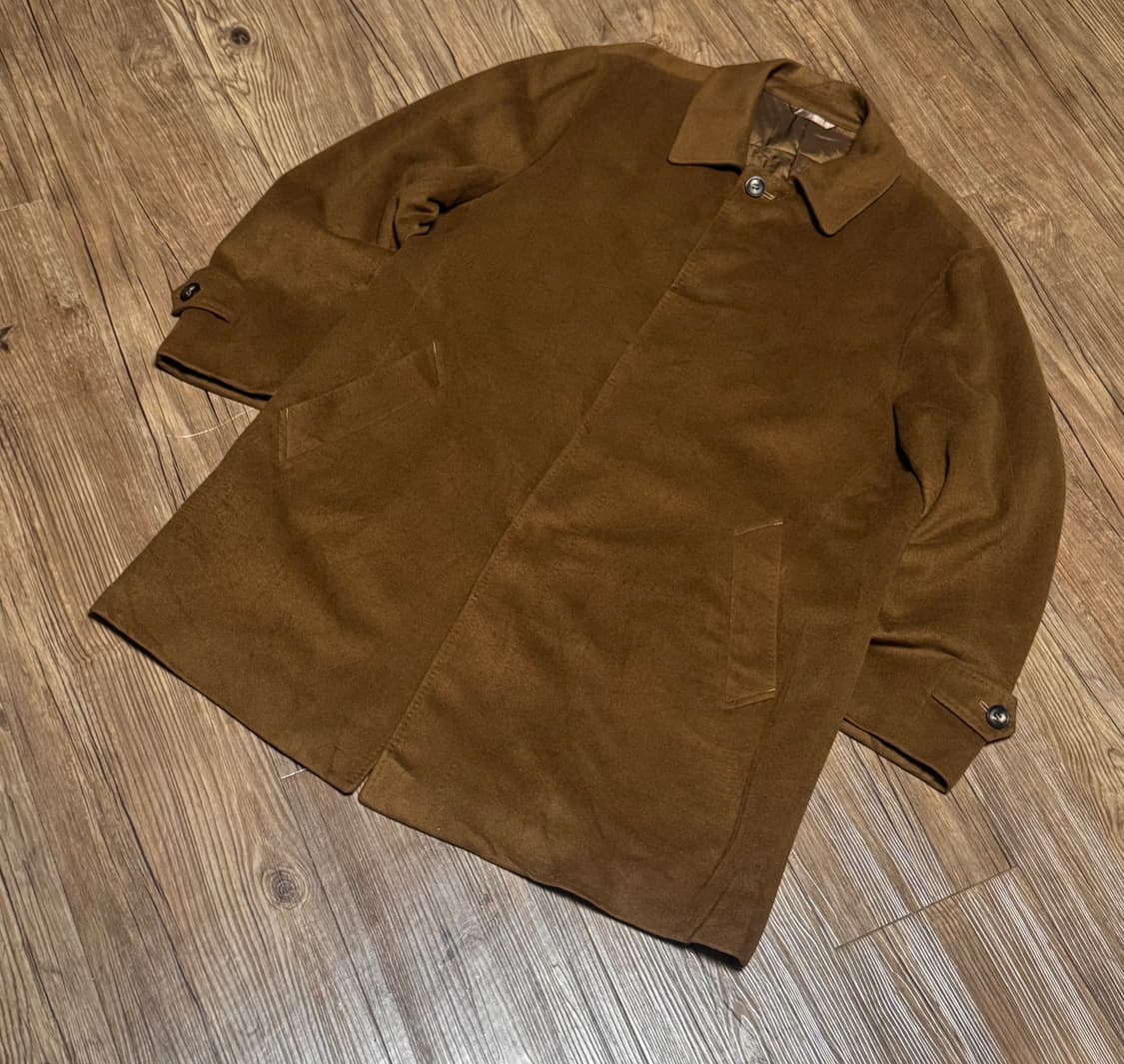 [L] 킨록 앤더슨 캐시미어 100% 클래식 브라운 코트 상품이미지1