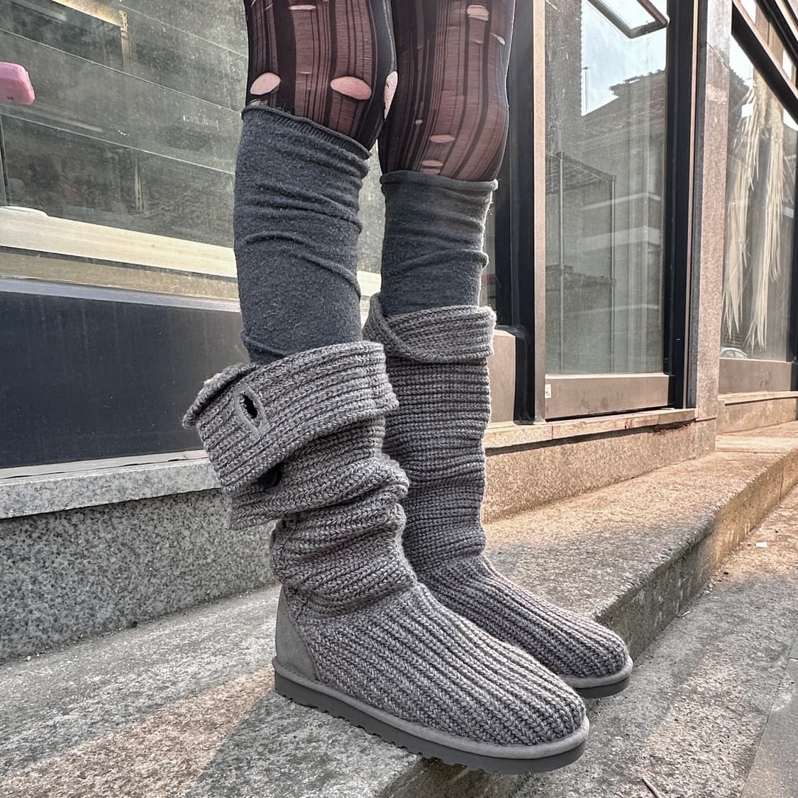 00s 그레이 니트 어그 카디 부츠 상품이미지5