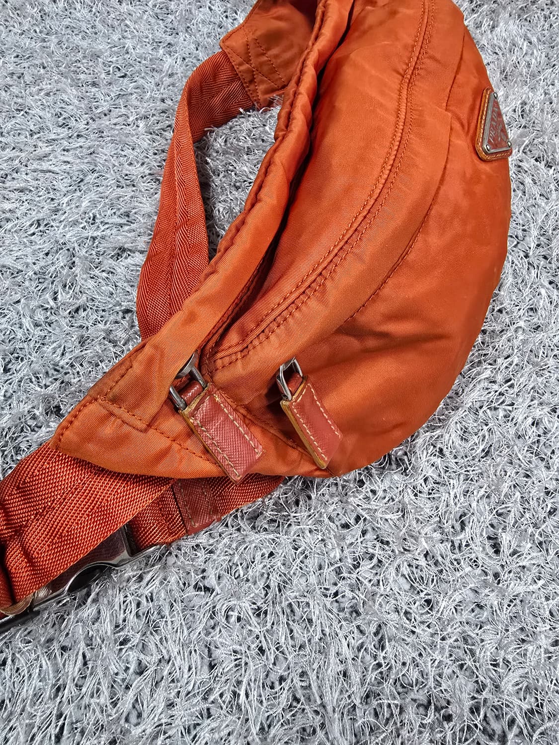 프라다 오렌지 라일론 벨트백 힙색 상품이미지3